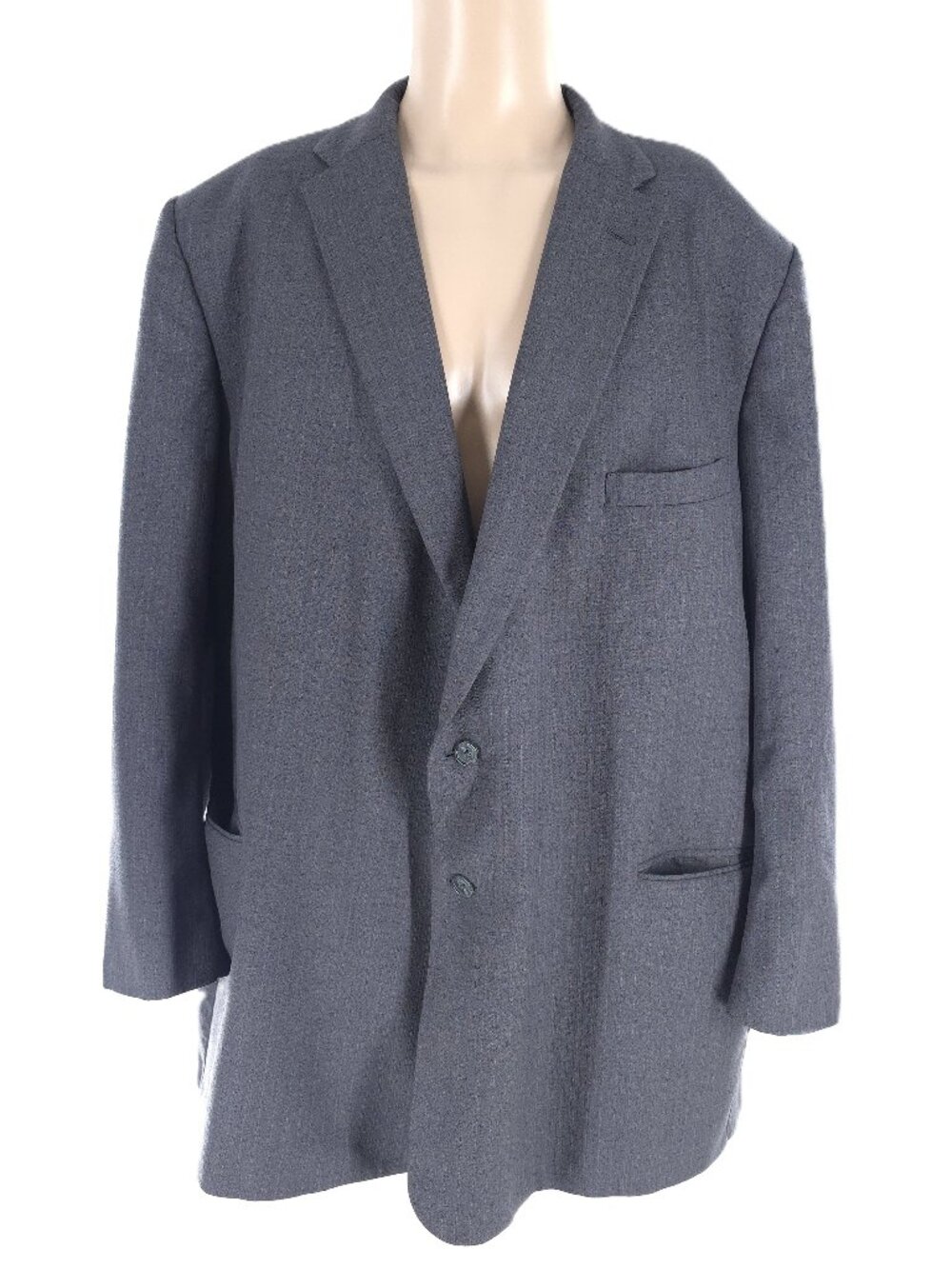 Tom James Corporate Image Men Sport Coat Two Button Color Gray Size 42